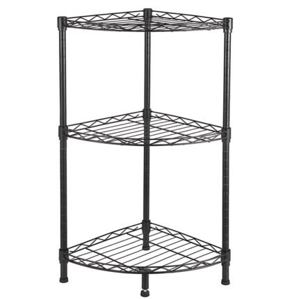 3-Tier Corner Shelf Display Rack Kitchen Bathroom Storage Wire Shelves Organizer